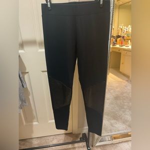 Women’s leggings black with leather detail - SugarLips Size M